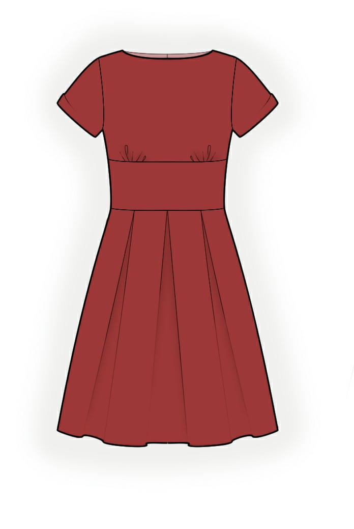 Dress With Pleats Sewing Pattern 4324. Madetomeasure sewing