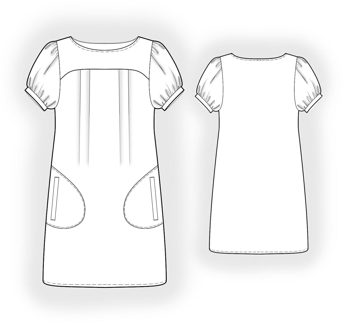 Tunic With Patch Pockets Sewing Pattern 5921. Madetomeasure sewing