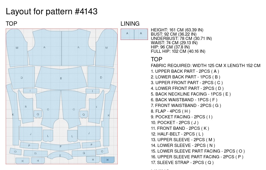 Linen Jacket Sewing Pattern 4143. Madetomeasure sewing pattern
