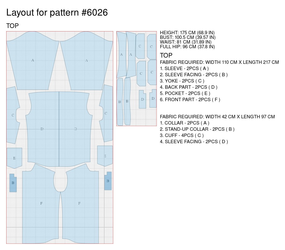 Shirt - Sewing Pattern #6026. Made-to-measure sewing pattern from ...