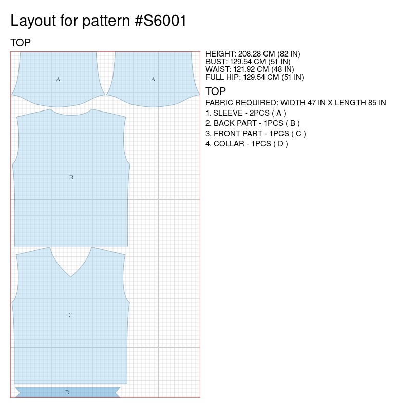 T-Shirt With 2 Inch Neckband - Sewing Pattern #S6001. Made-to-measure ...