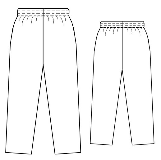 Pyjamas (Pants) - Sewing Pattern #5236. Made-to-measure sewing pattern ...