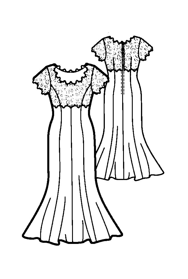 Dress With Lace Top Sewing Pattern 5172. Madetomeasure sewing