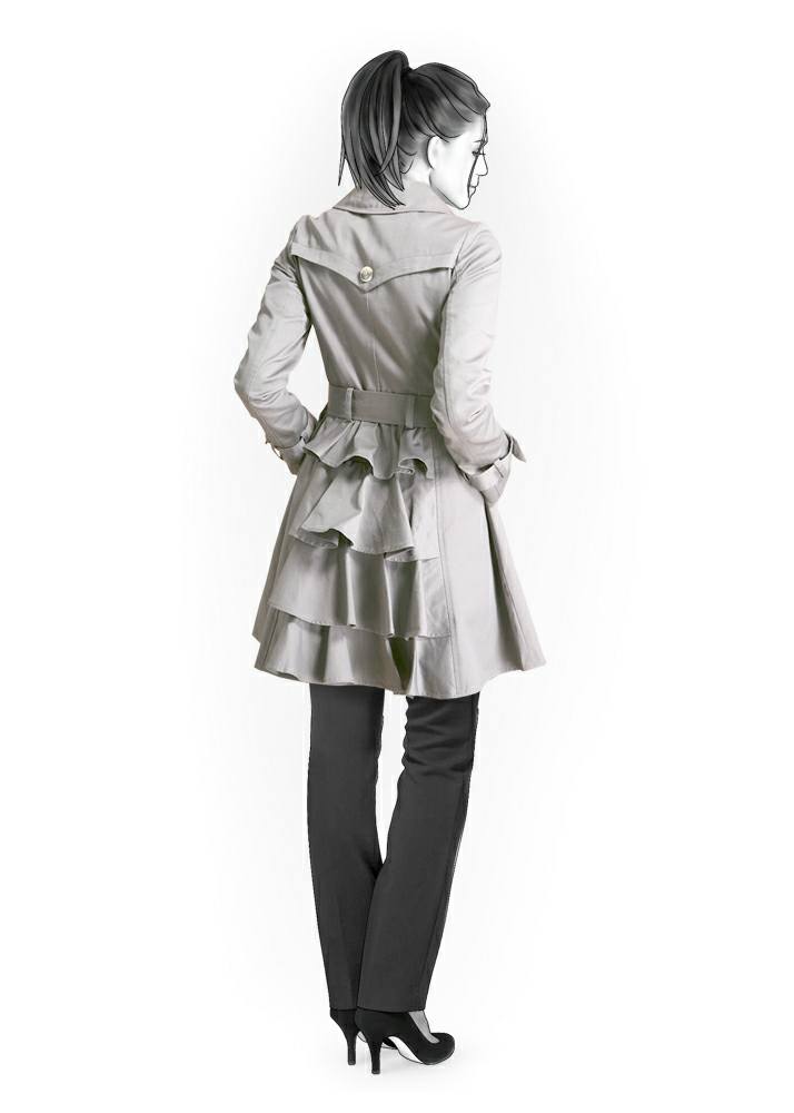 Raincoat Sewing Pattern 4176. Madetomeasure sewing pattern from