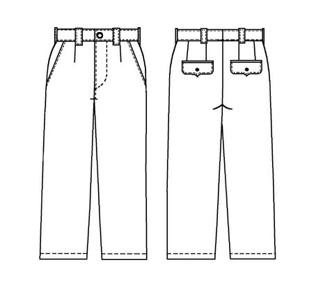 Trousers - Sewing Pattern #6001. Made-to-measure sewing pattern from ...