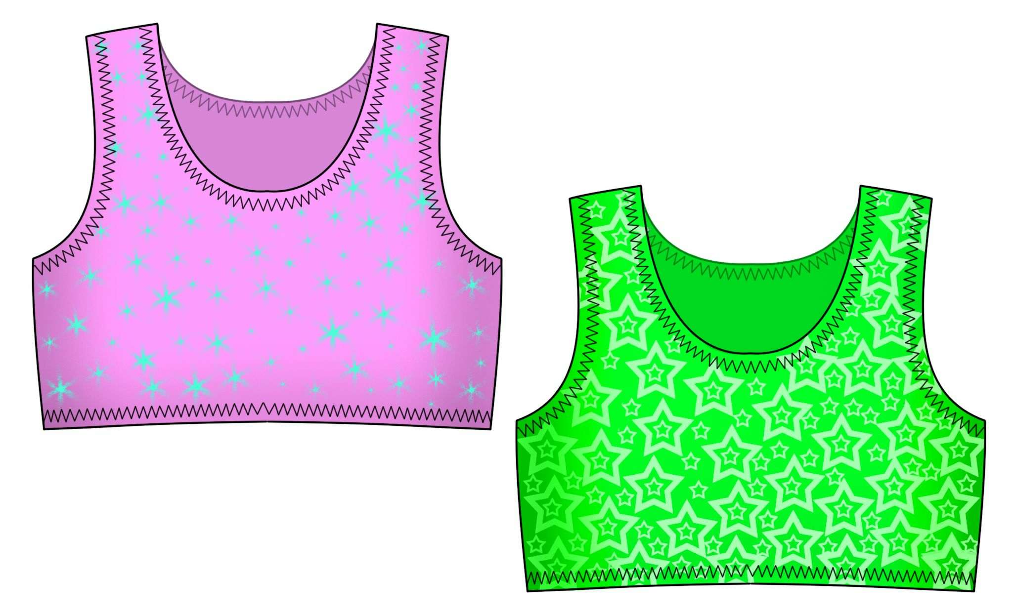 Pdf Pattern . Mock Neck Sleeveless Crop Top. Sleeveless. Crop Top.high Neck  Top .shreet Sports Bra Pattern .downloadable PDF, Sewing Pattern 