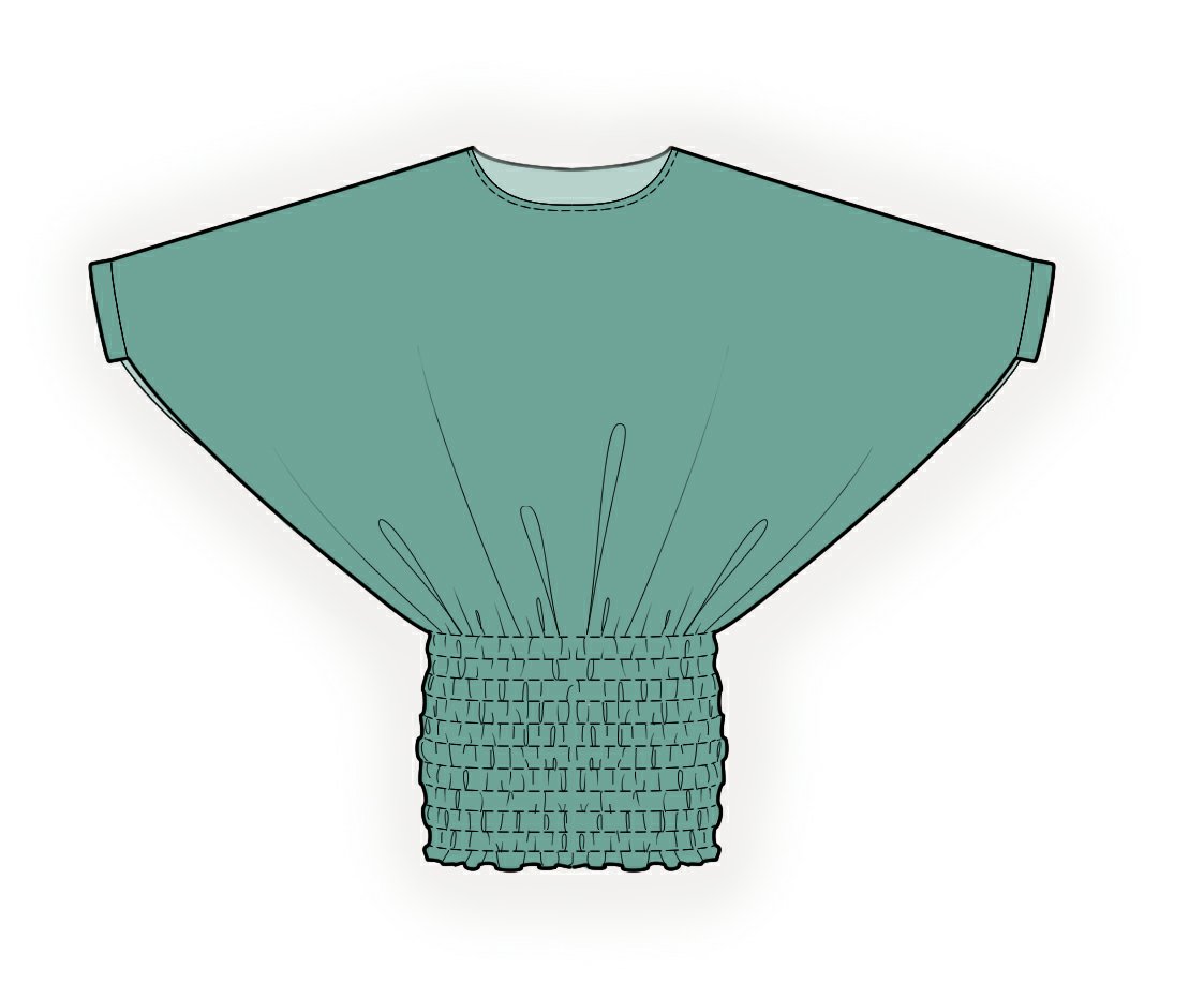 Chiffon Tunic Sewing Pattern 4139. Madetomeasure sewing pattern