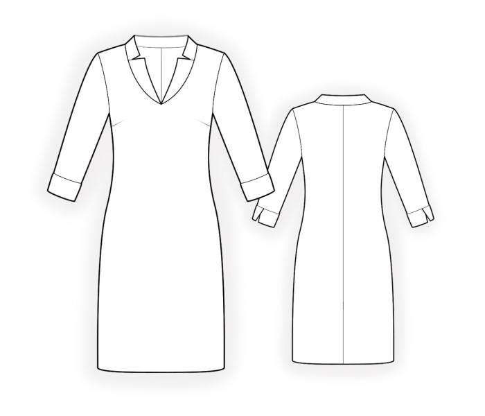 Knit Dress - Sewing Pattern #4408. Made-to-measure sewing pattern from ...