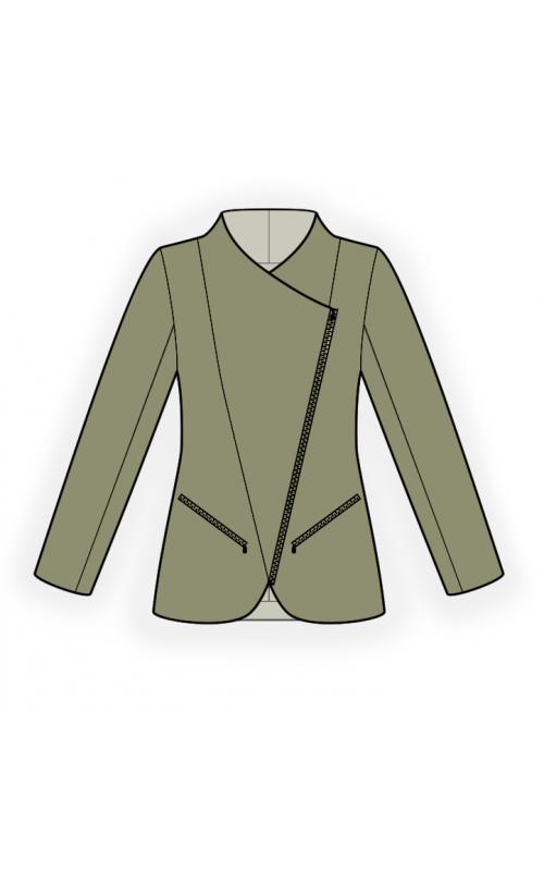Jacket With Bias Closure - Sewing Pattern #4530. Made-to-measure sewing ...