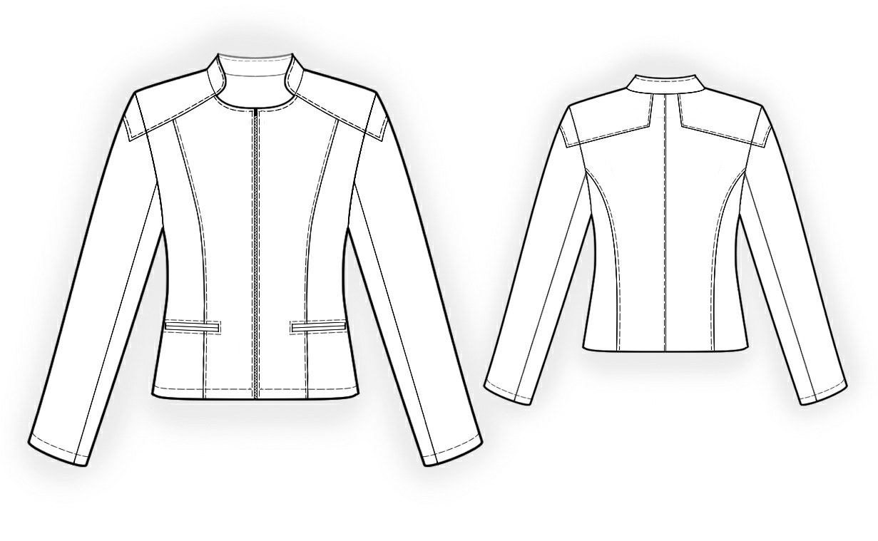 Leather Jacket - Sewing Pattern #4101. Made-to-measure sewing pattern