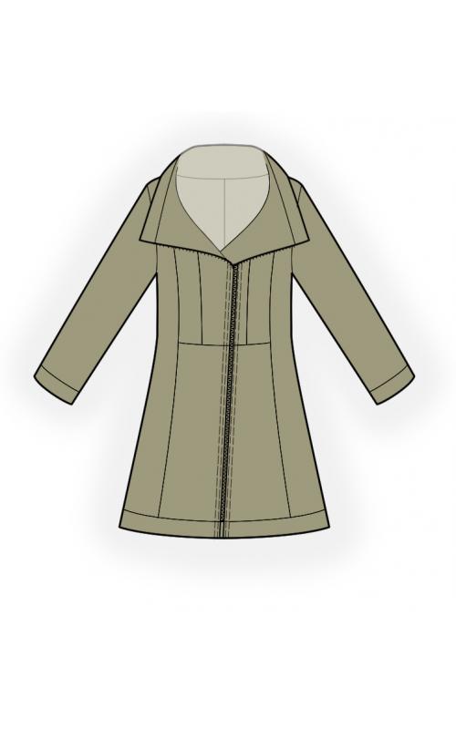 Sheepskin Coat - Sewing Pattern #4584. Made-to-measure sewing pattern ...