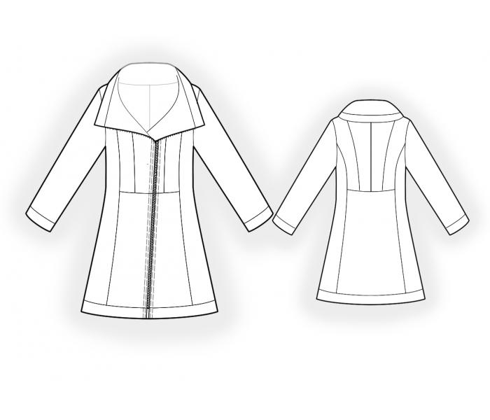 Sheepskin Coat - Sewing Pattern #4584. Made-to-measure sewing pattern ...