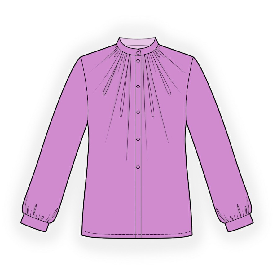 Blouse - Sewing Pattern #4086. Made-to-measure sewing pattern from ...