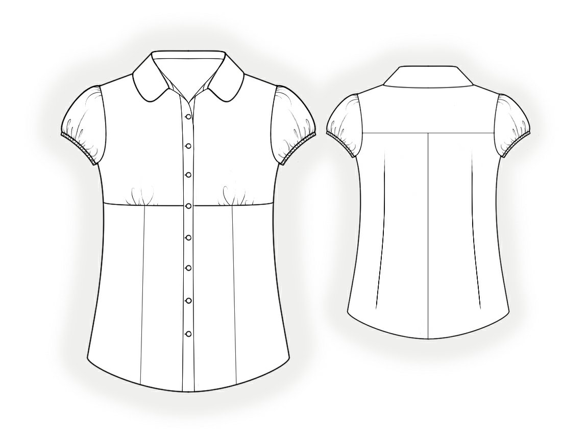 Blouse - Sewing Pattern #4059. Made-to-measure sewing pattern from ...