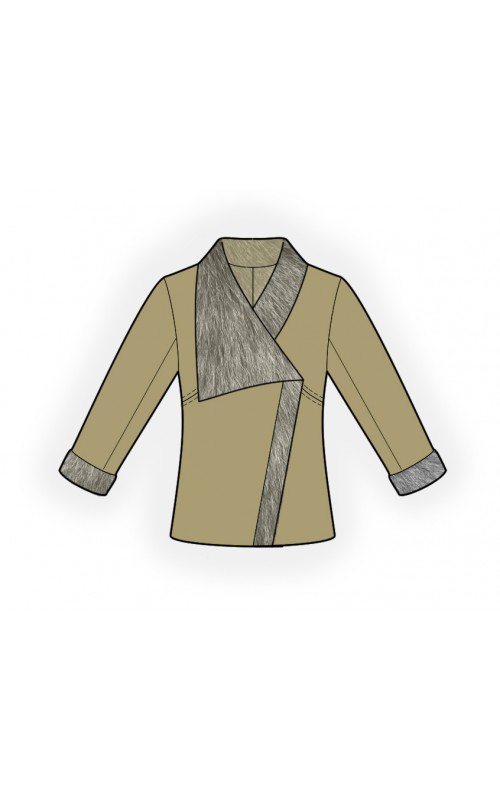 Sheepskin Jacket Sewing Pattern 4875. Madetomeasure sewing pattern