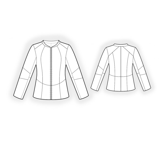 Leather Jacket Sewing Pattern 4973. Madetomeasure sewing pattern