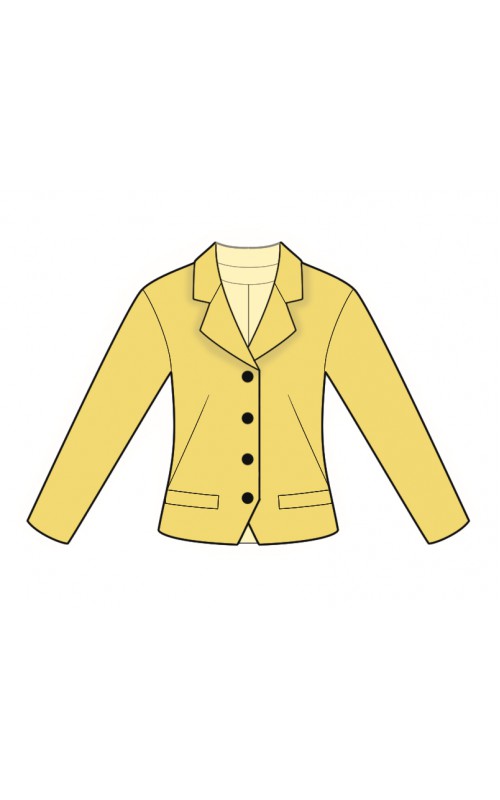 Jacket With Drop Shoulder - Sewing Pattern #2070. Made-to-measure ...