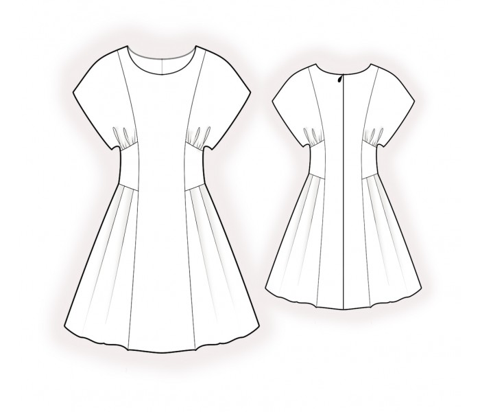 Dress With Vertical Princess Seams - Sewing Pattern #2130. Made-to ...