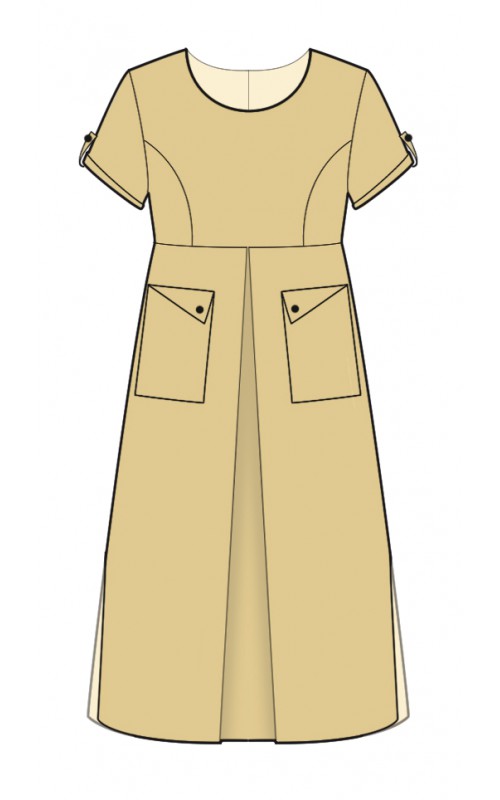 Long Dress Sewing Pattern 2143. Madetomeasure sewing pattern from Lekala with free online