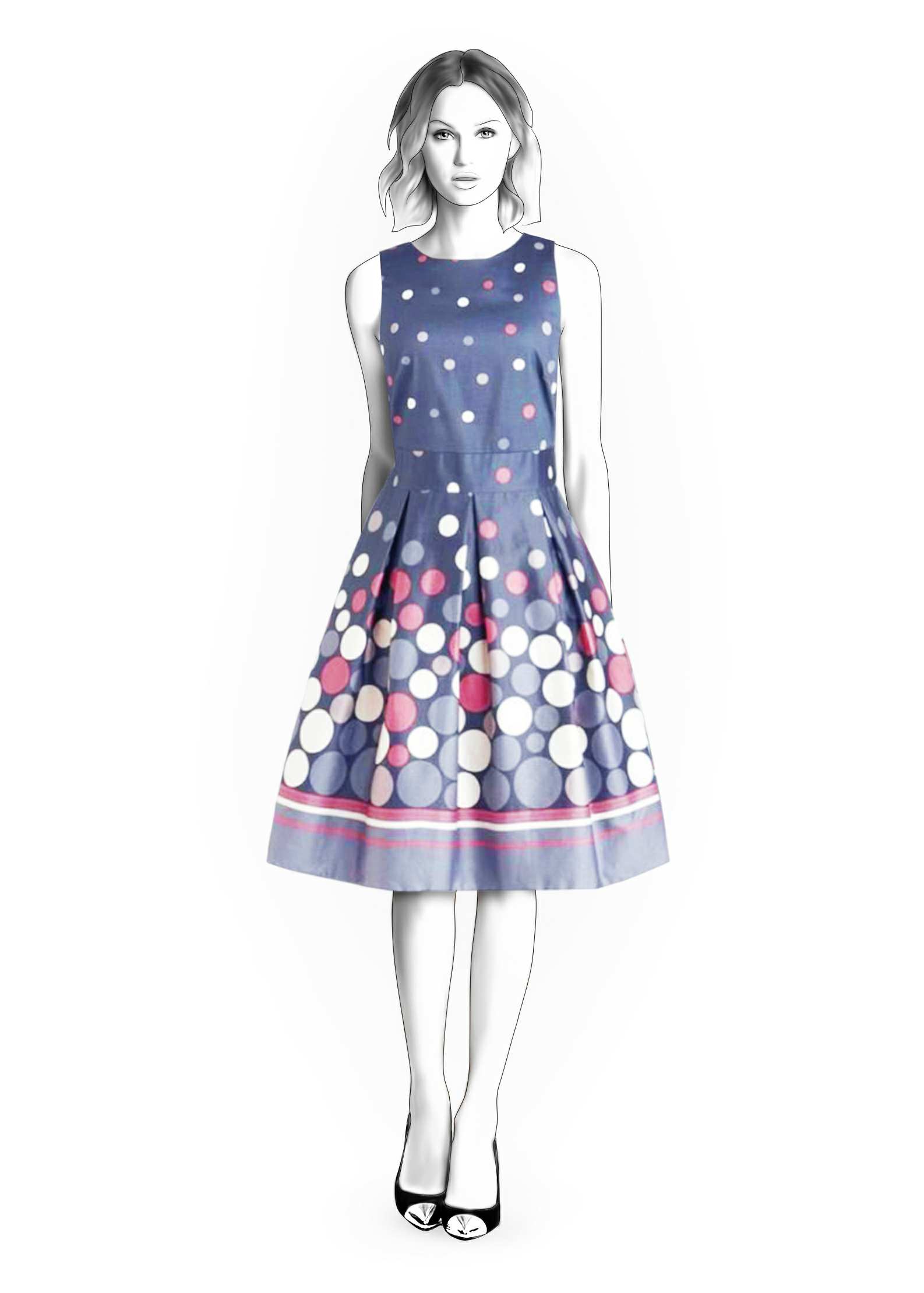 Sleeveless Shift Dress PDF Sewing Pattern — Sewing Patterns | Ann Normandy  Design