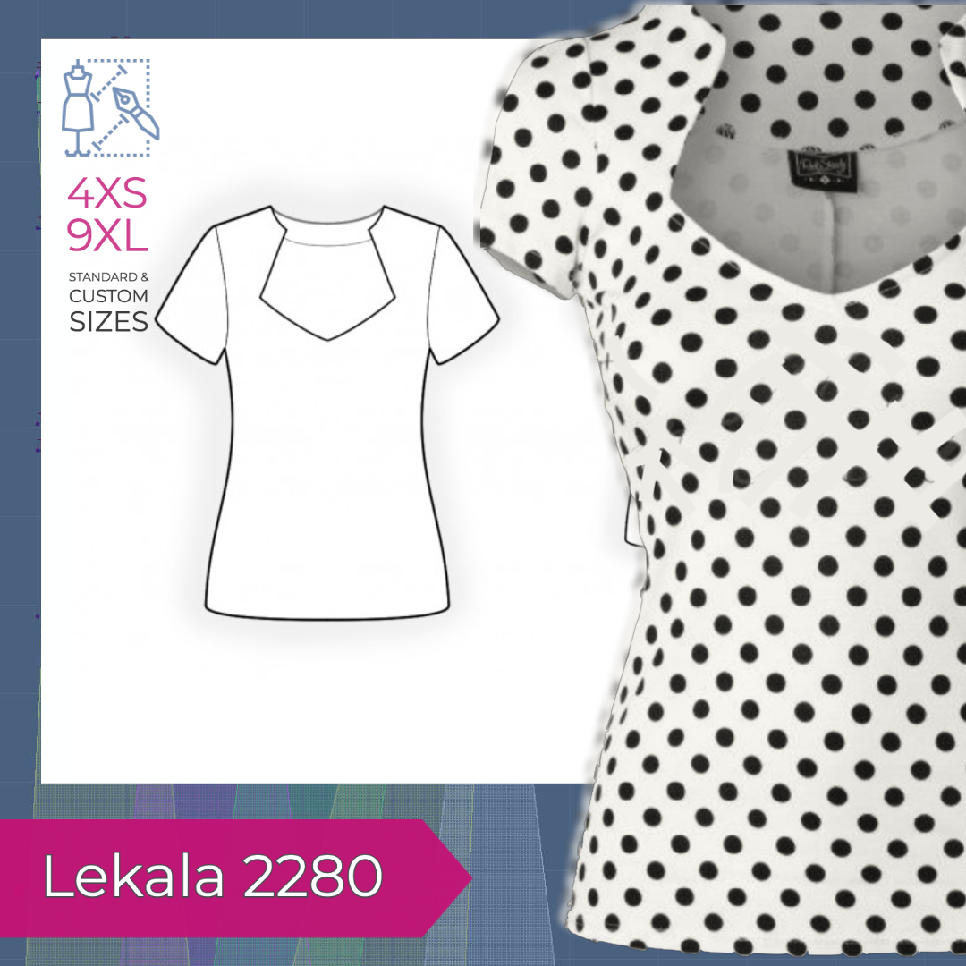 Knit Top Sewing Pattern 2280. Madetomeasure sewing pattern from