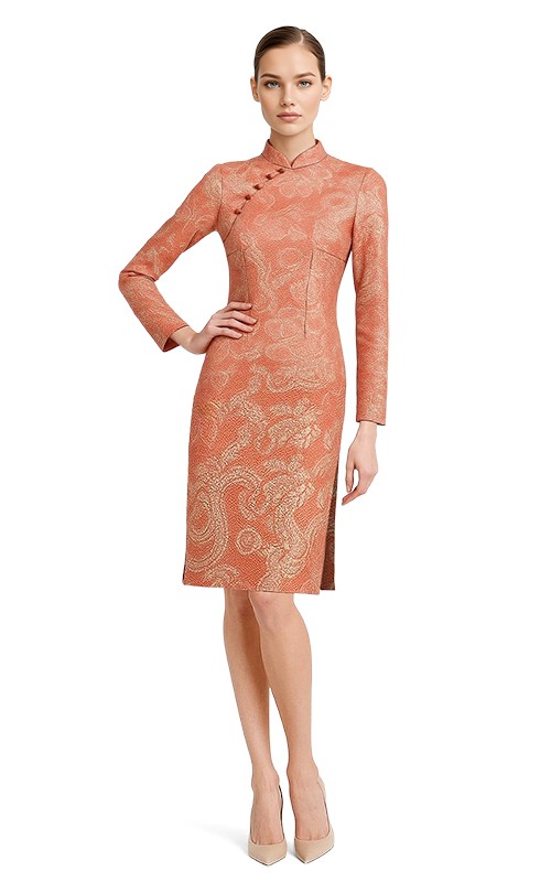 Chinese Dress - Sewing Pattern #2572. Made-to-measure sewing pattern from  Lekala with free online download.