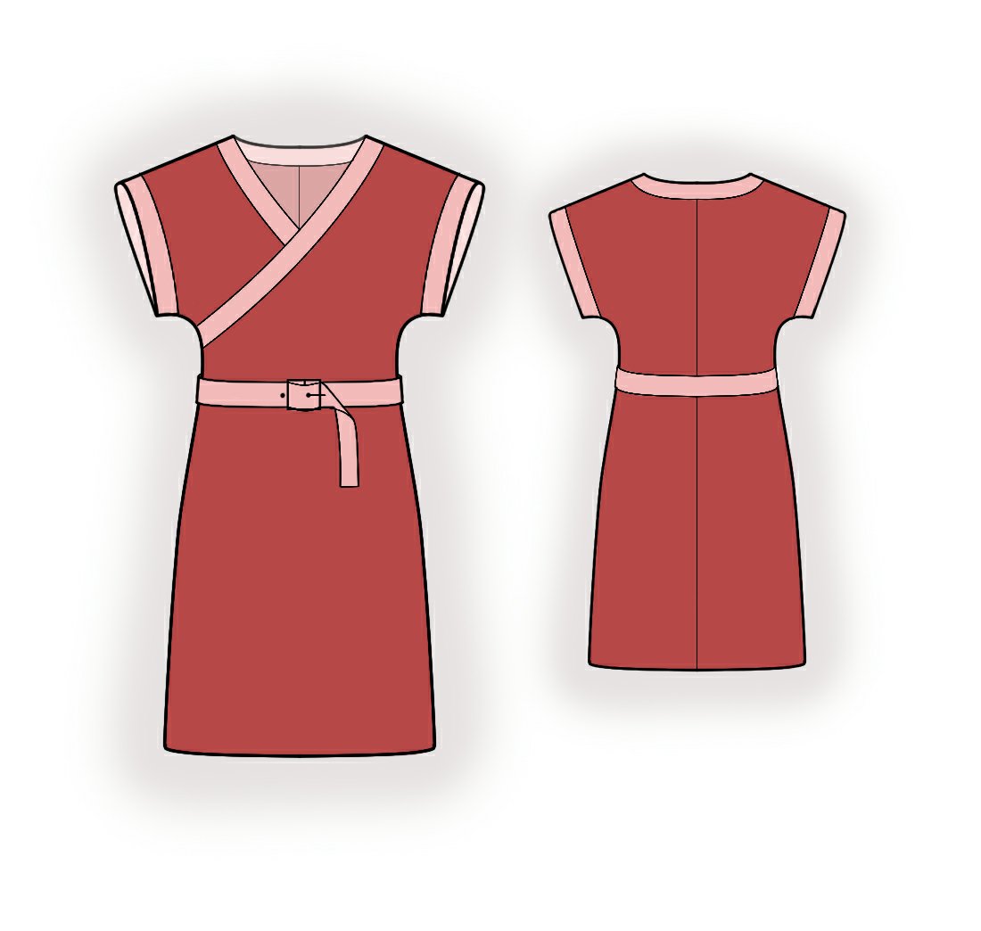 Dress From Knit Fabric Sewing Pattern 5959. Madetomeasure sewing