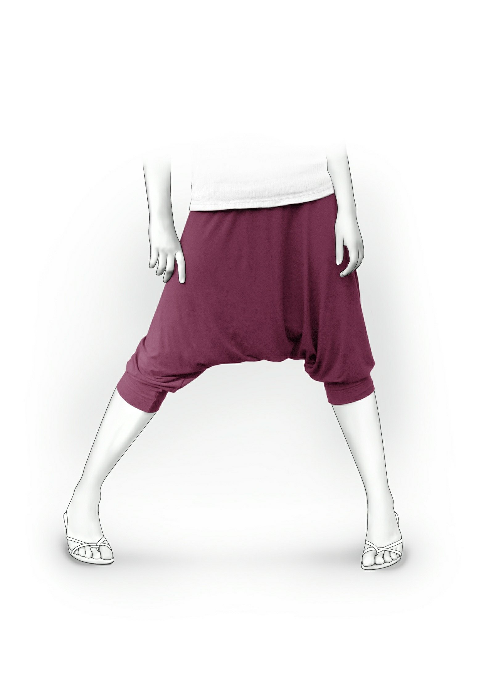 Amazon.com: Burda Ladies Easy Sewing Pattern 7400 Harem Pants : Arts,  Crafts & Sewing