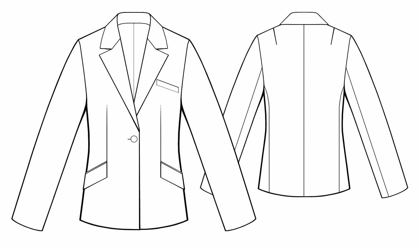 Classical Jacket - Sewing Pattern #5437. Made-to-measure sewing pattern ...