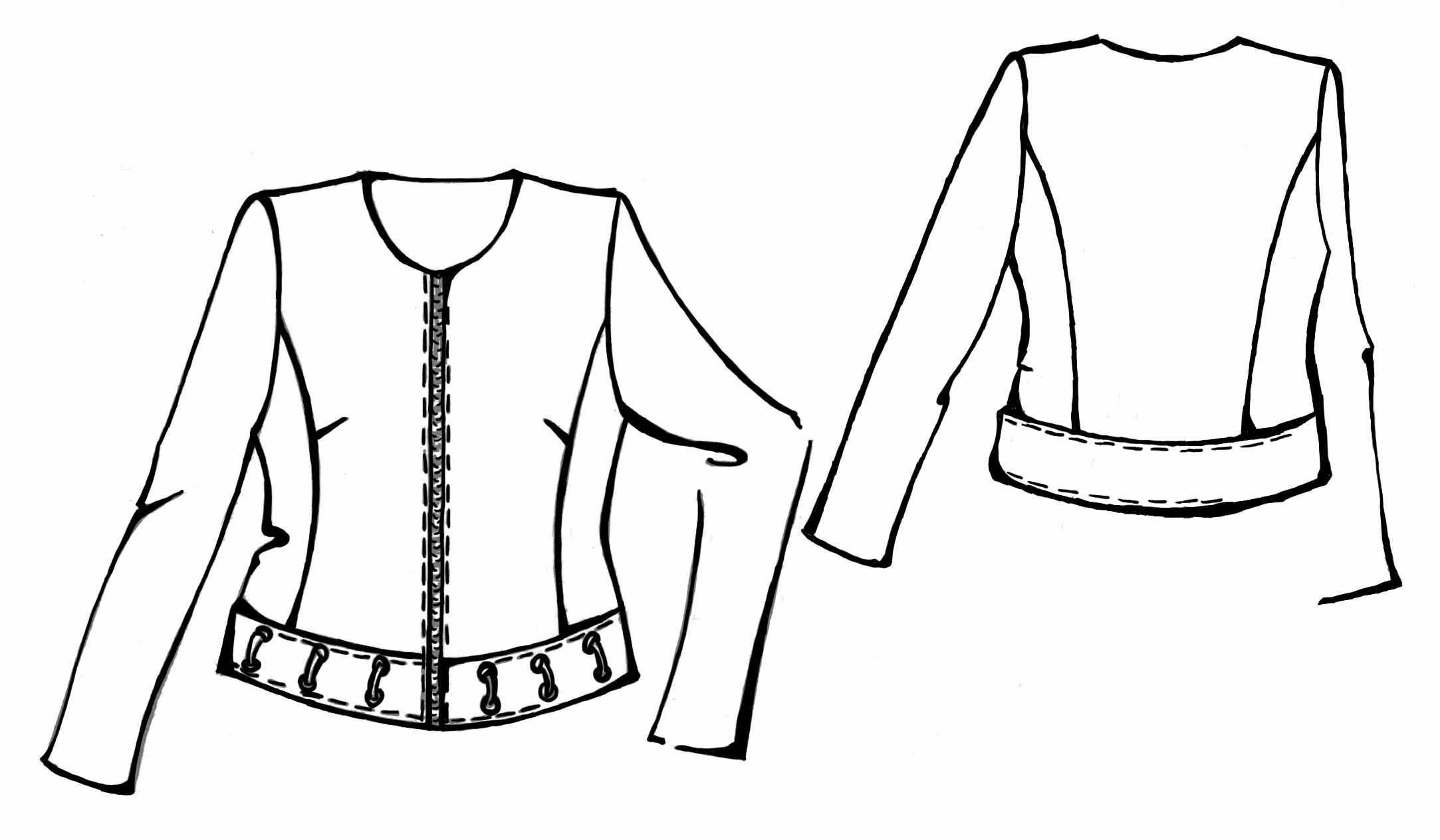 Zipped Jacket Sewing Pattern 5303. Madetomeasure sewing pattern