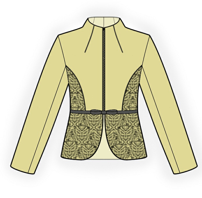 Jacket With Lace - Sewing Pattern #4203. Made-to-measure sewing pattern ...