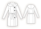 Hooded Coat - Sewing Pattern #4383. Made-to-measure sewing pattern from ...