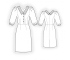 Dress With V Neckline - Sewing Pattern #2440. Made-to-measure sewing ...