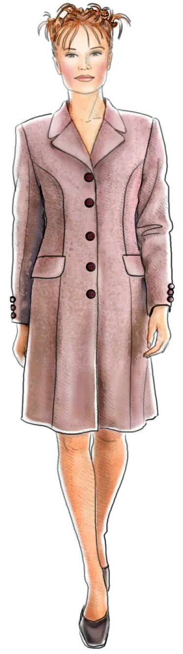 Classical Coat - Sewing Pattern #5087. Made-to-measure sewing pattern ...