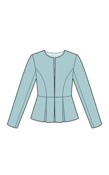 Jacket With Peplum - Sewing Pattern #2034. Made-to-measure sewing ...