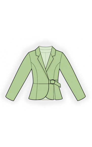 Jacket With Buckle - Sewing Pattern #2068. Made-to-measure sewing ...