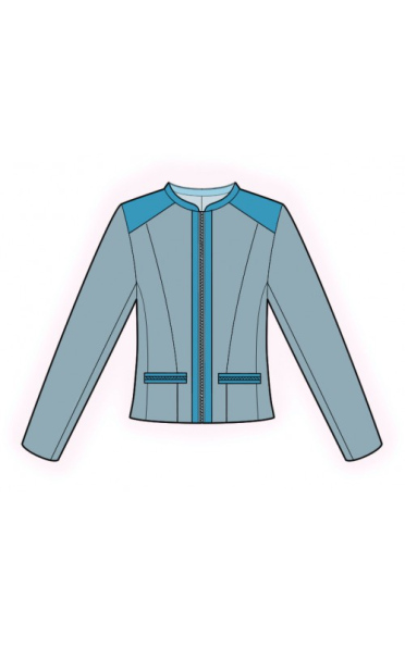 Jacket With Trimming - Sewing Pattern #2249. Made-to-measure sewing ...