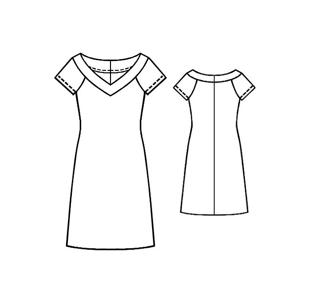 Dress - Sewing Pattern #5144. Made-to-measure sewing pattern from ...
