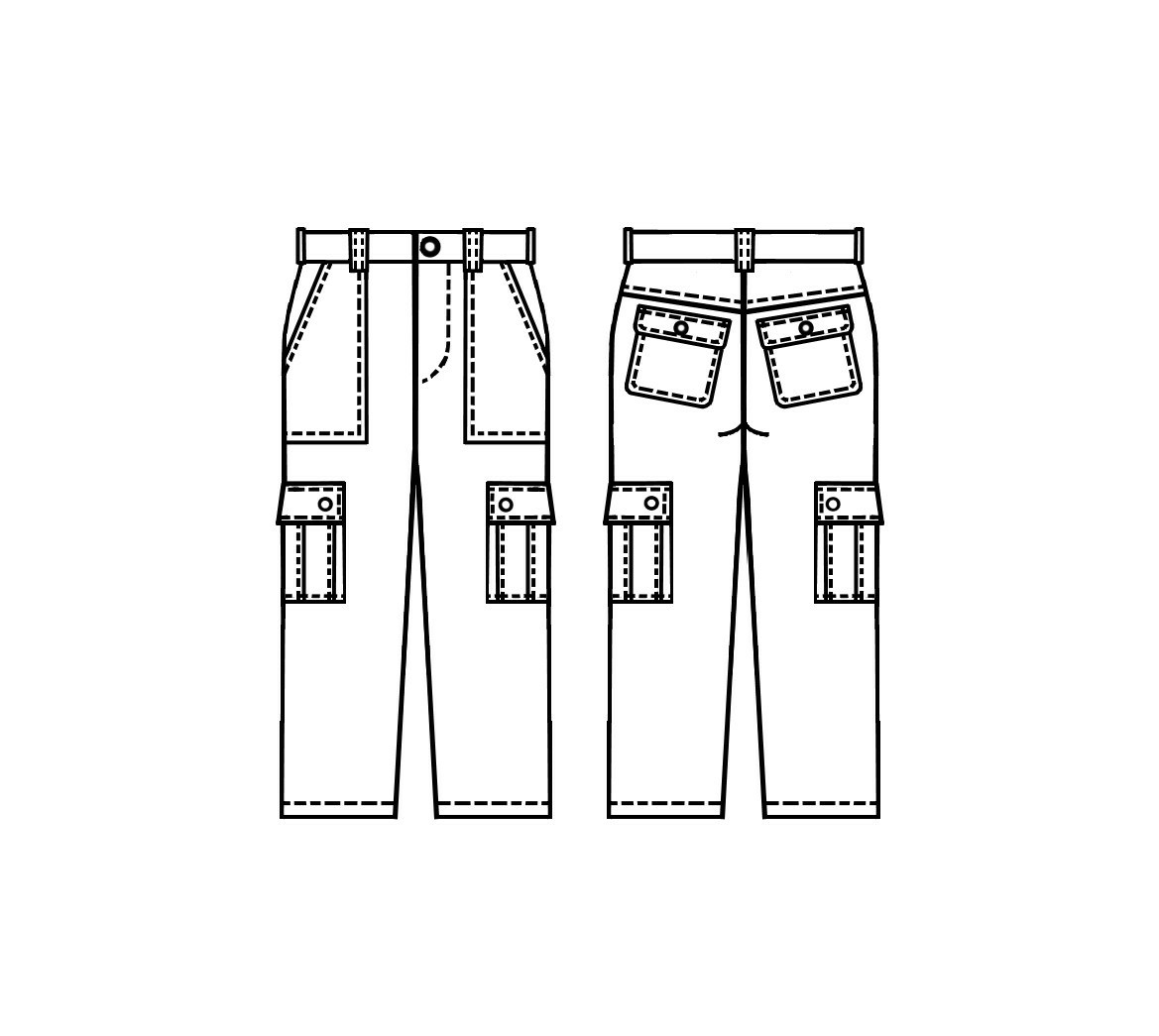 Pants With Patch Pockets - Sewing Pattern #5066. Made-to-measure sewing ...