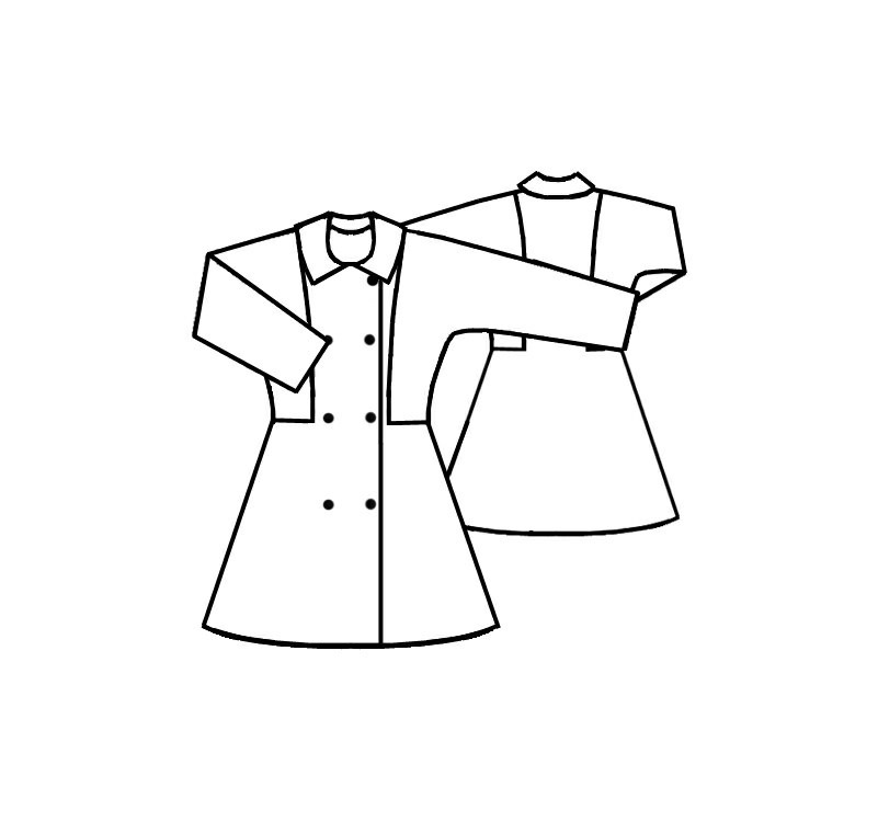 Short Double-Breasted Coat - Sewing Pattern #5021. Made-to-measure ...