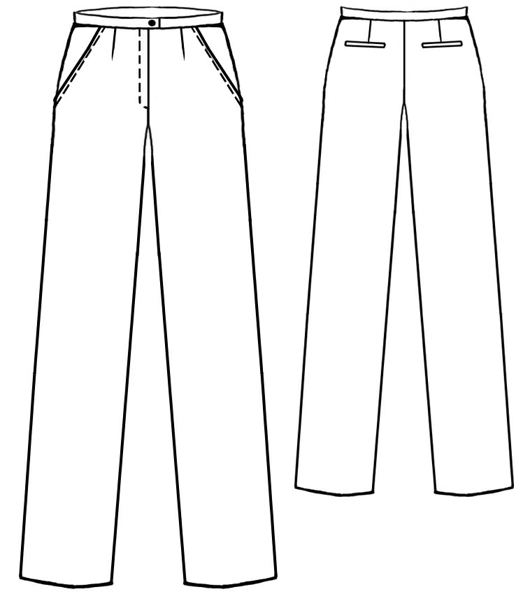 Pants - Sewing Pattern #5003. Made-to-measure sewing pattern from ...