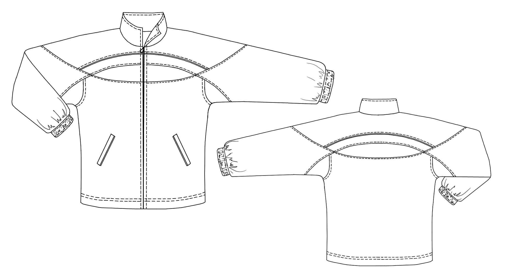 Sport Jacket With Round Yoke - Sewing Pattern #6123. Made-to-measure ...