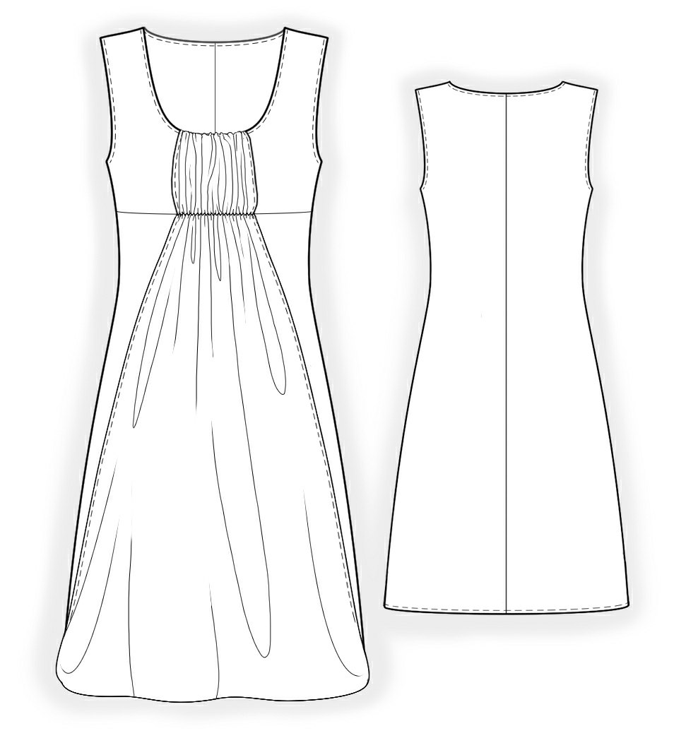 Dress - Sewing Pattern #4164. Made-to-measure sewing pattern from ...