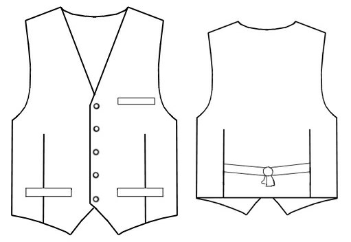 Waistcoat - Sewing Pattern #6063. Made-to-measure sewing pattern from ...