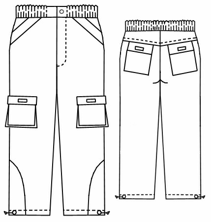 Trousers - Sewing Pattern #6059. Made-to-measure sewing pattern from ...