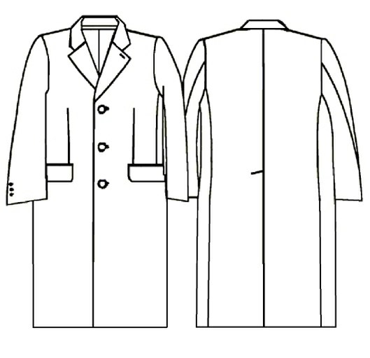 Classical Coat - Sewing Pattern #6009. Made-to-measure sewing pattern ...