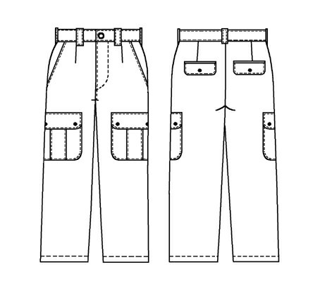 Trousers With Big Patch Pockets - Sewing Pattern #6004. Made-to-measure ...
