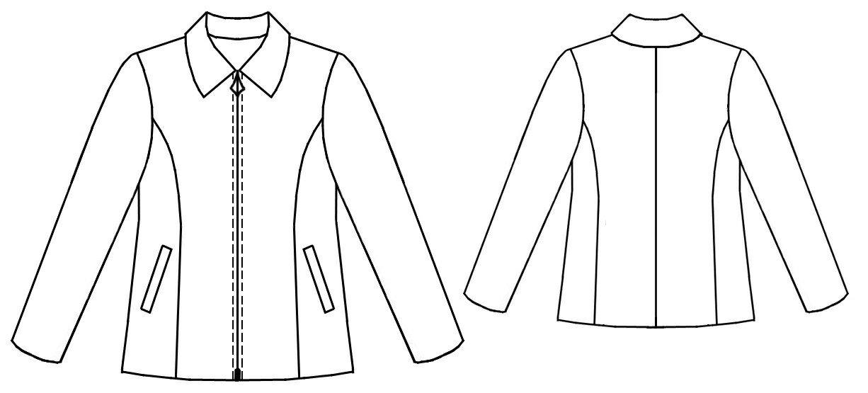 Jacket - Sewing Pattern #7054. Made-to-measure sewing pattern from ...