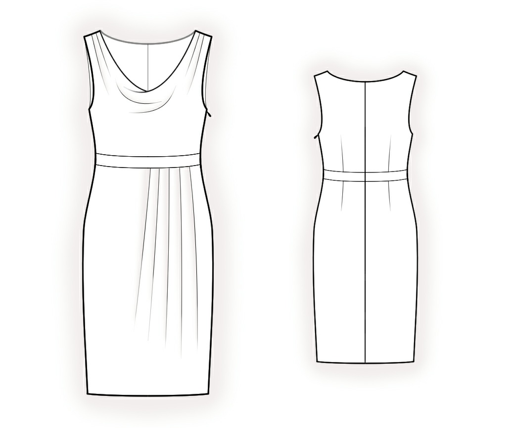 Выполнить вырез. Летние платья с драпировкой. Технический эскиз платья. Эскиз прямого платья. Эскиз платья с драпировкой.