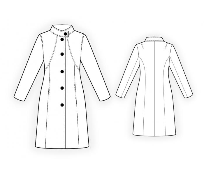 Coat - Sewing Pattern #4417. Made-to-measure sewing pattern from Lekala ...
